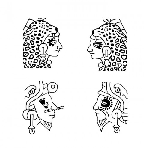 Aztec/Mixtec facial tattoos